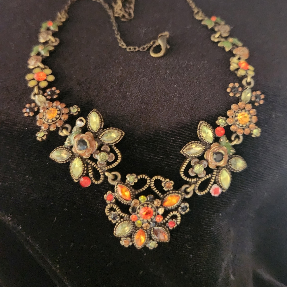 Floral Multicolor Statement Necklace